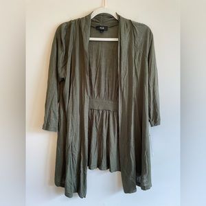 AGB Olive Green Cardigan Sweater Size Medium NWT